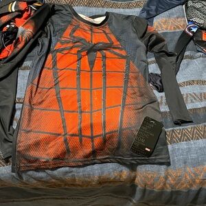 Spider Web Design Long Sleeve Shirt